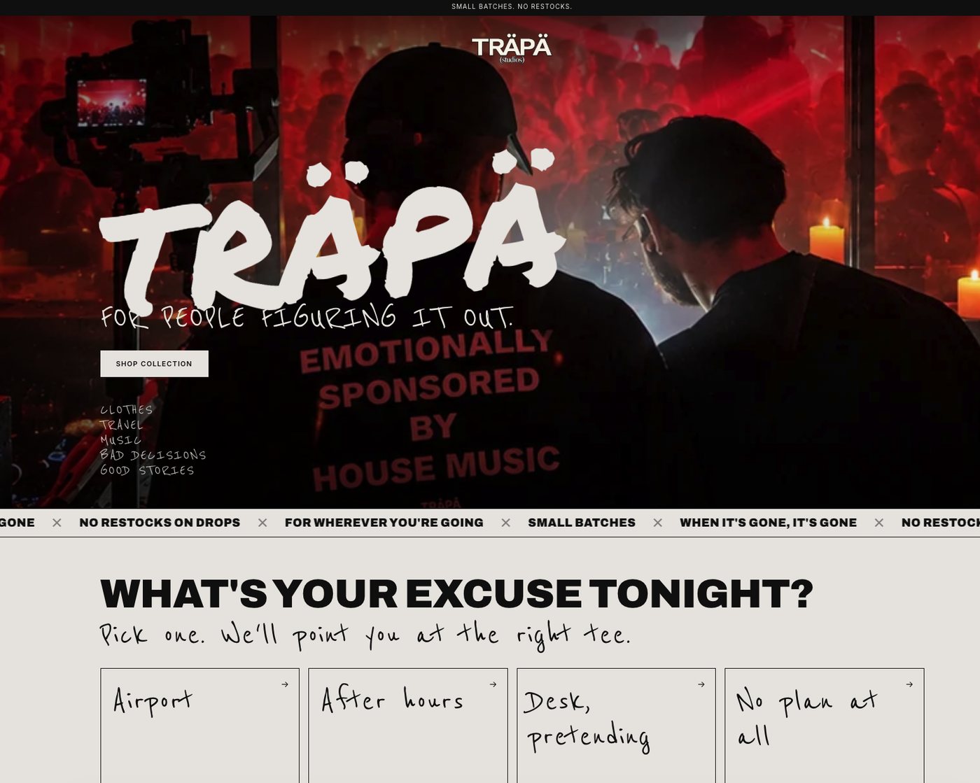 TRÄPÄ homepage screenshot